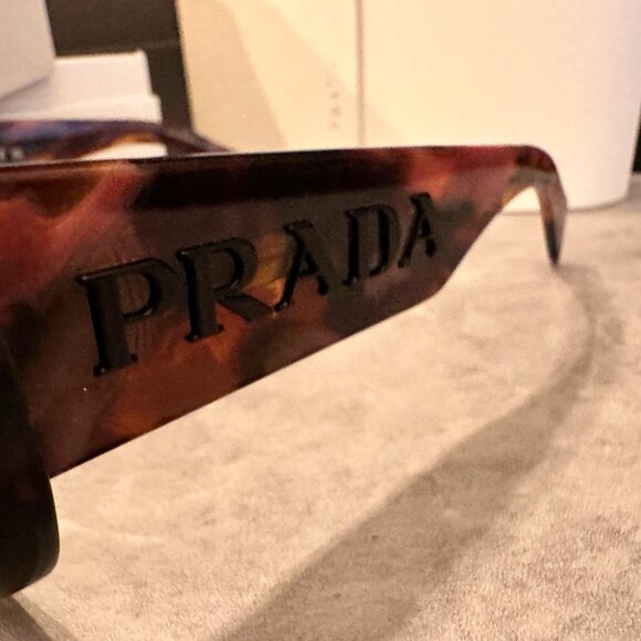 Prada Oversized Tortoiseshell Logo Sunglasses | Brown Gradient | New w/ Box main image 6